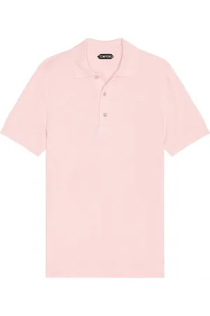 Tom Ford Short Sleeve Polo in Pale Rose - Pink. Size 46 (also in 50, 52).