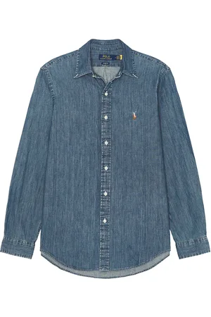 Ralph Lauren Denim Sport Shirt in Denim - Blue. Size S (also in ).