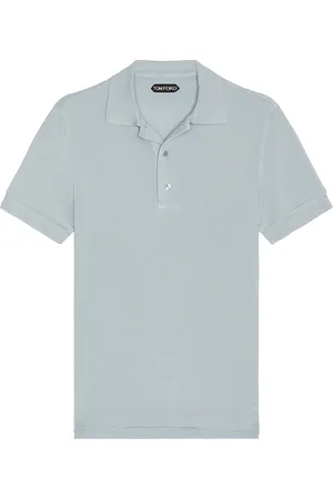 Tom Ford Short Sleeve Polo in Arctic Blue - Blue. Size 46 (also in 48, 50, 52).