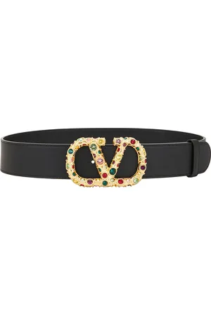 VALENTINO GARAVANI V Logo Jewele Signature 40 Belt in Nero & Multicolor - Black. Size 65 (also in 70, 75, 80, 85).