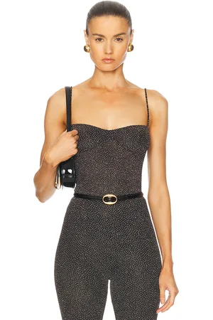 Beaufille Ariel Tank Top in Black & Gold - Black. Size L (also in M, S).