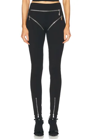 AREA Zipper Brief Legging in Black - Black. Size L (also in S, XL, XS).