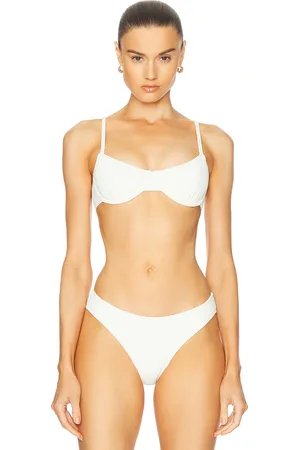 Solid The Eva Bikini Top in Brule - White. Size XS (also in ).