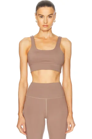 Varley Freesoft Cori Bra in Deep Taupe - Taupe. Size L (also in S, XS).