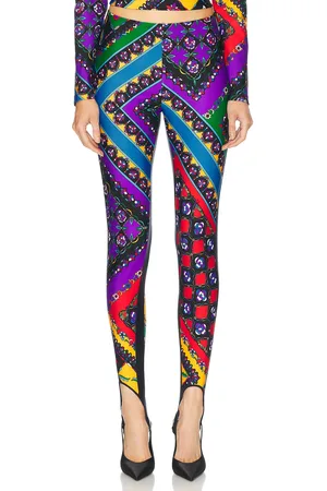 Emilio Pucci Lycra Legging in Viola & Rosso - Purple. Size M (also in S, XS).