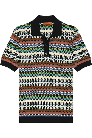 Missoni Short Sleeve Polo in Multicolor - Neutral. Size 48 (also in 52).