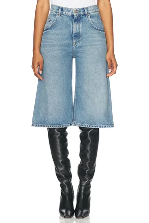 Stella McCartney Vintage Wash Culotte in Medium Blue in Medium Vintage - Blue. Size 24 (also in 25, 30).
