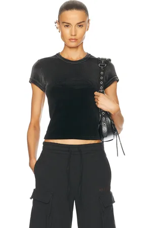Alexander Wang Baby Tee in Washed Nickel - Red. Size L (also in M, S, XS).