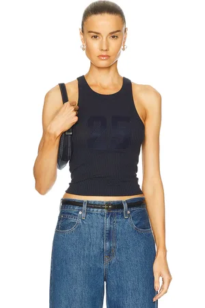 AYA MUSE Number Tank Top in Navy - Navy. Size L (also in M).