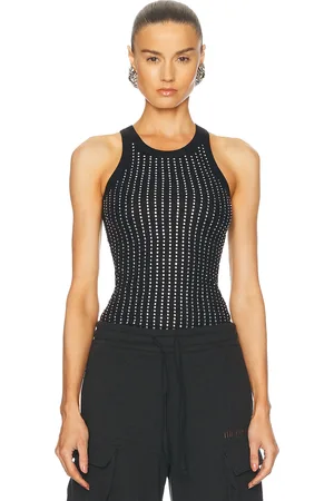The Attico Tank Top in Black - Black. Size 36 (also in 38, 40, 42, 44).
