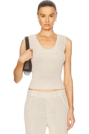 AYA MUSE Vena Top in Beige - Beige. Size M (also in XS).