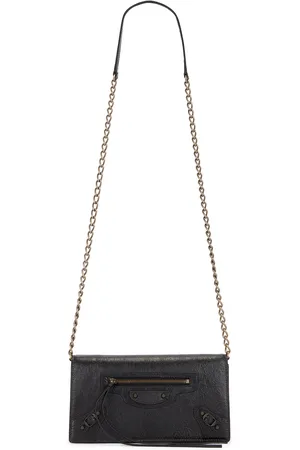 Balenciaga Le City Wallet On Chain in Black - Black. Size all.