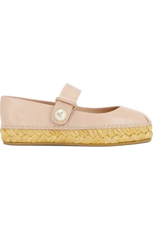 Jimmy Choo Fayence Espadrille in Macaron - Neutral. Size 36 (also in 37, 37.5, 38, 39, 39.5, 40, 41).