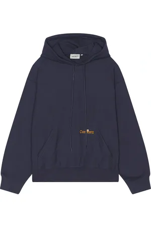 Carhartt Label Script Hoodie in Blue - Blue. Size L (also in M, S).