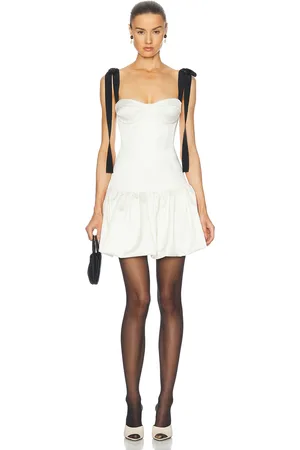 Anna October Patrice Mini Dress in Ivory - Ivory. Size L (also in ).