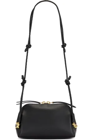 Bottega Veneta Concert Pouch in Black & Muse Brass - Black. Size all.