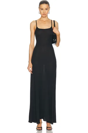 SPRWMN Cashmere Rib Maxi Dress in Black - Black. Size L (also in M).