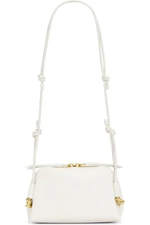 Bottega Veneta Concert Pouch in Chalk & Muse Brass - White. Size all.