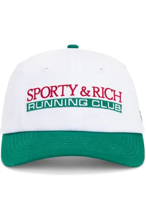 Sporty & Rich Finish Line Hat in White - White. Size all.