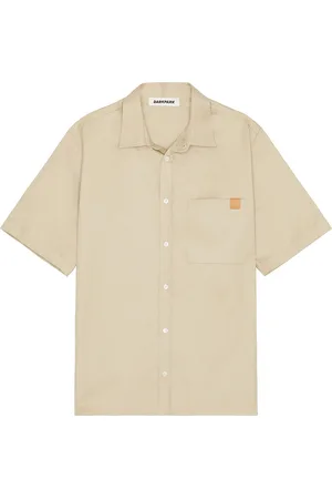 DARKPARK Vale Short Sleeve Shirt in Beige - Beige. Size L (also in M, S, XL/1X).