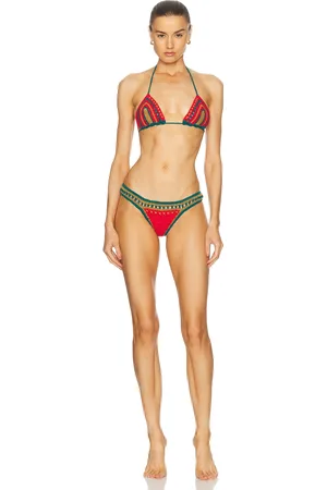 Akoia Swim Gibara Bikini Set in Red & Blue - Red. Size XS (also in ).