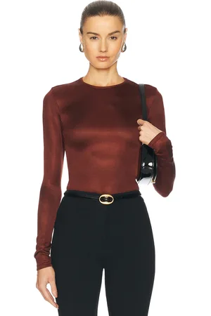 TOVE Mayra Top in Burgundy - Brick. Size L (also in M, XS).