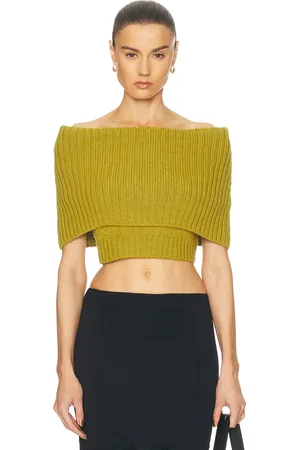 MONSE T Shirt Turtleneck Sweater in Olive - Olive. Size L (also in M).