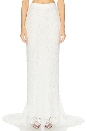 Helsa The Forever Audrey Skirt in White - White. Size L (also in M, S, XL, XS, XXS).