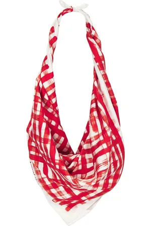 Bottega Veneta Foulard Top Handle Bag in Brushed Vichy & Muse Brass - Red. Size all.