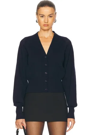 EAVES Klaire Knit Cardigan in Navy - Navy. Size L (also in M, S, XL, XS).