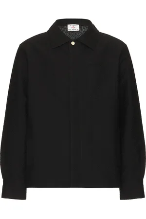Casablanca Jacquard Shacket in Black - Black. Size L (also in M, S, XL/1X).