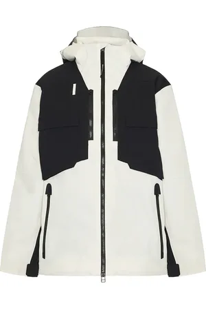 Whitespace 2L Cargo Insulated Jacket in Warm White & Black - White,Black. Size M (also in S).
