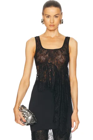 The Attico Tank Top in Black - Black. Size 38 (also in 40, 42, 44).