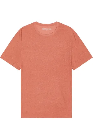 Beyond Yoga Always Beyond Crew Tee 2.0 in Smoked Rose Heather - Brick. Size L (also in M, XL/1X).