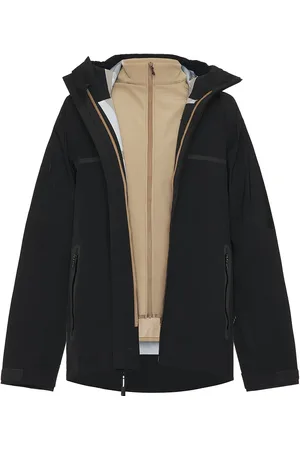Whitespace 3-in-1 Performance 3L Jacket in Black & Dark Taupe - Black. Size L (also in XL/1X).