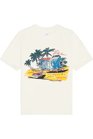 Rhude Beach Side Tee in Vintage White - White. Size S (also in ).