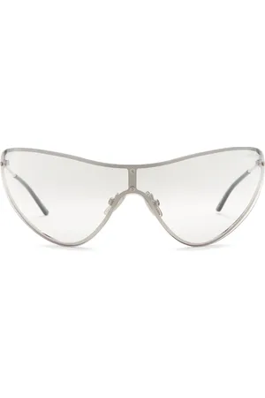 Acne Studios Antus Sunglasses in Transparent & Silver - Metallic Silver. Size all.