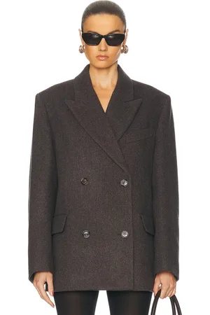 Acne Studios Okelly Twill Coat in Brown Melange - Brown. Size 40 (also in 42).