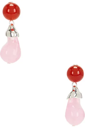 COMPLETEDWORKS Rose Quartz Bio Resin Earrings in Pink & Silver Plated - Pink. Size all.