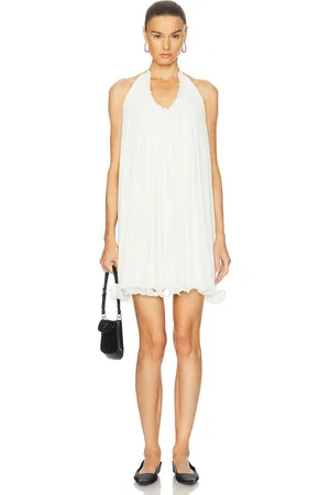 Ila Swan Dress in White - White. Size 34 (also in 36, 38, 40).