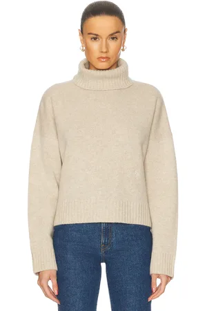 Sporty & Rich SRC Wool Turtleneck Sweater in Cream - Cream. Size L (also in M, S, XS).