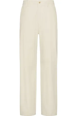Frame Relaxed Trousers in Beige - Beige. Size 30 (also in 31, 32).