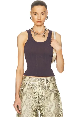 Acne Studios Kombo Gummy Tank Top in Dark Grey - Grey. Size L (also in M, S).