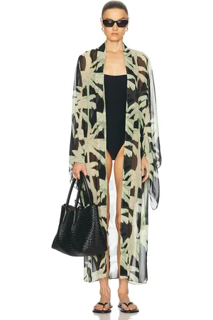JOHANNA ORTIZ The Passing Storm Kimono in Ecru & Mint - Green. Size S (also in ).