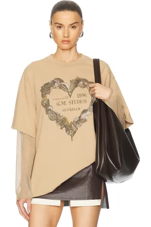 Acne Studios Edra T-shirt in Sand Beige - Beige. Size S (also in XS).