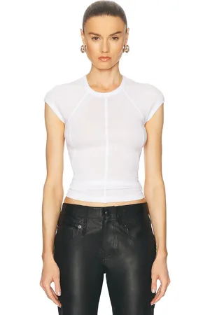 Helmut Lang Sport Cap Sleeve Top in Optic White - White. Size L (also in M, S).