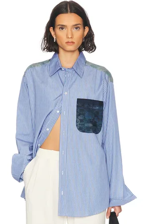 PIERRE-LOUIS MASCIA Longsleeve Shirt in Blue - Blue. Size L (also in M).