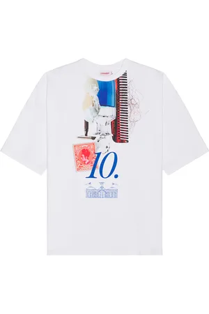 Charles Jeffrey Loverboy Oversized 10 Year Tee in Blue Perfume Graphic - Blue. Size L (also in M, S, XS).
