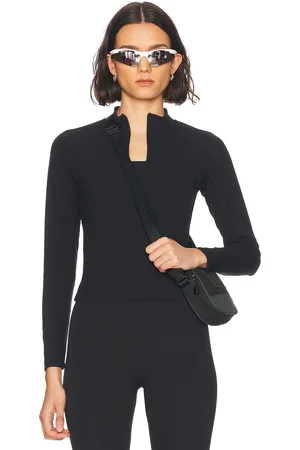 YEAR OF OURS Studio Pull Over Jacket in Black - Black. Size L (also in M, S, XS).