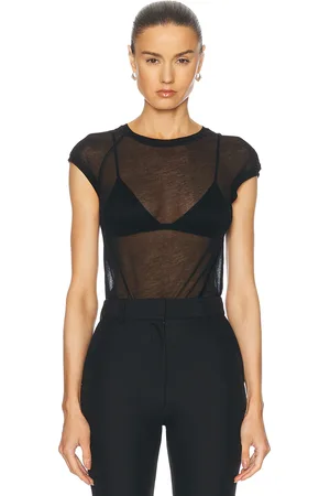 Helmut Lang Twisted Crop Top in Black - Black. Size M (also in ).